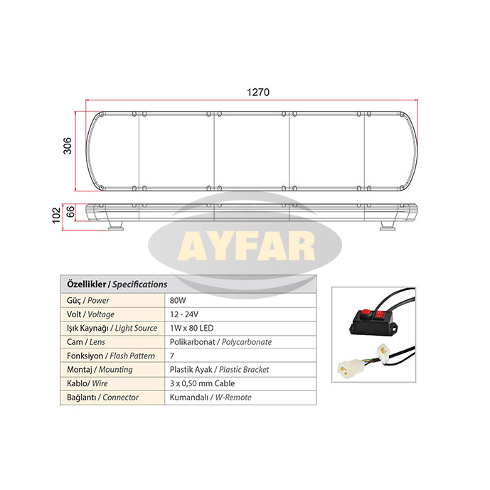 TRAFFIC WARNING LAMPS (WIDER SIZE)