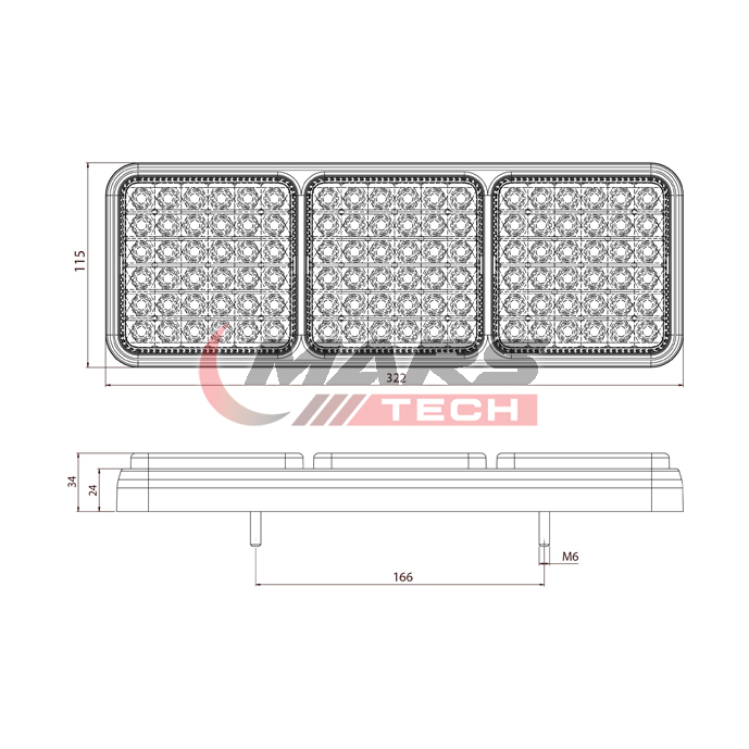 Led Triple Combination Lamp