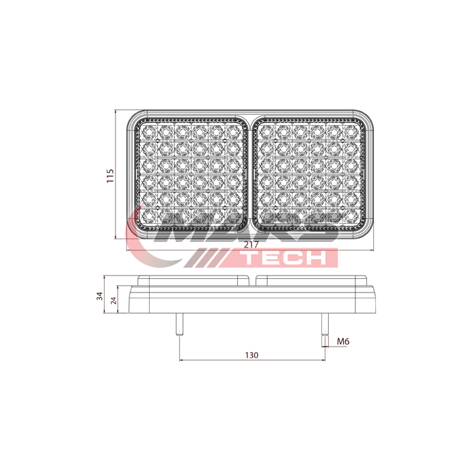 Led Double  Combination Lamp