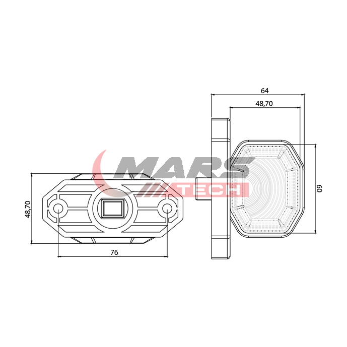 Trailer End - Outline Marker Lamp