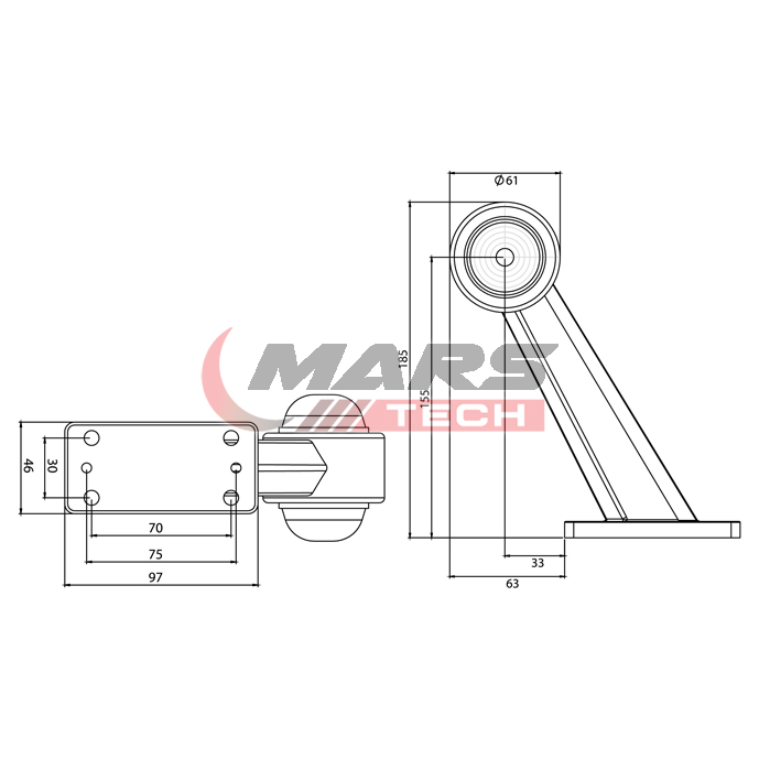 Trailer End - Outline Marker Lamp