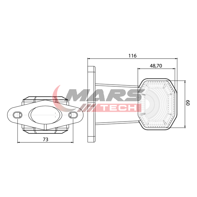 Led Trailer End - Outline Marker Lamp