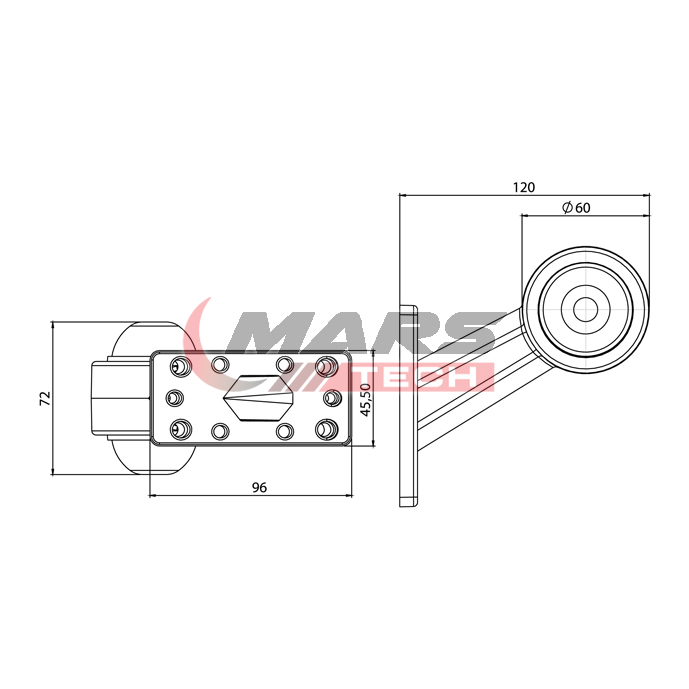 Led Trailer End - Outline Marker Lamp